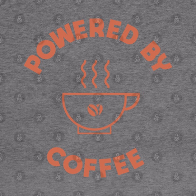 powered by coffee gift for coffee lovers by A Comic Wizard